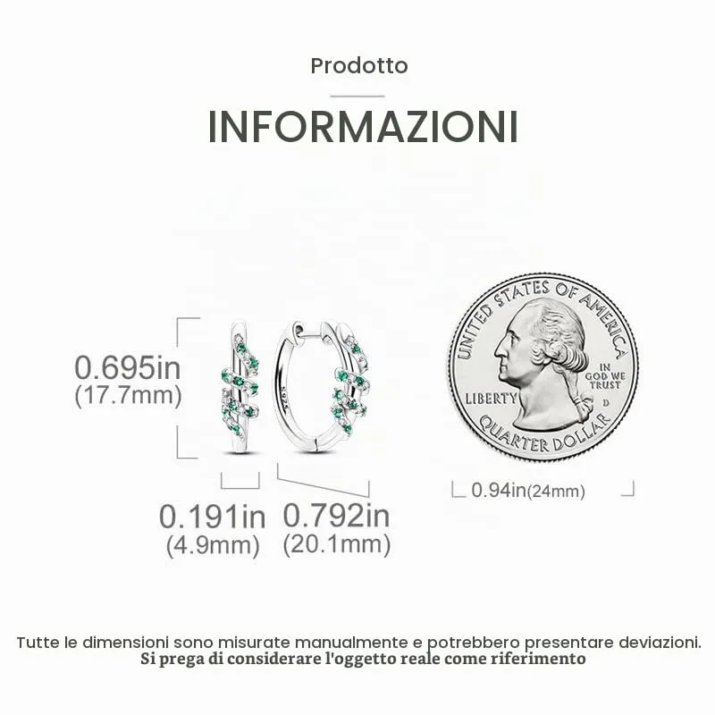 QIKAOLA S925 Orecchini in argento da donna Orecchini a cerchio ipoallergenici Orecchini Huggie con zirconia cubica - immagine 4