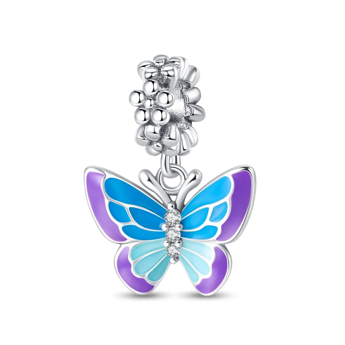 LNQOBU Ciondolo Lucciola Scintillante Glow in the Dark Charm Camaleonte Argento Sterling 925 Per Bracciali e Collane - immagine 1