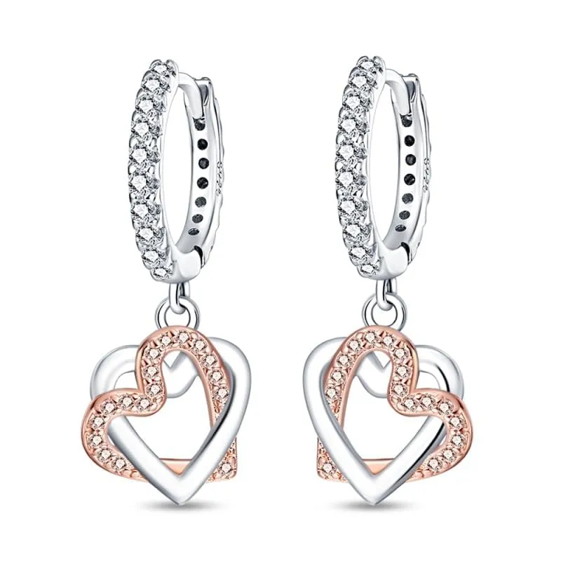 QIKAOLA S925 Orecchini in argento da donna Orecchini a cerchio ipoallergenici Orecchini Huggie con zirconia cubica - immagine 2