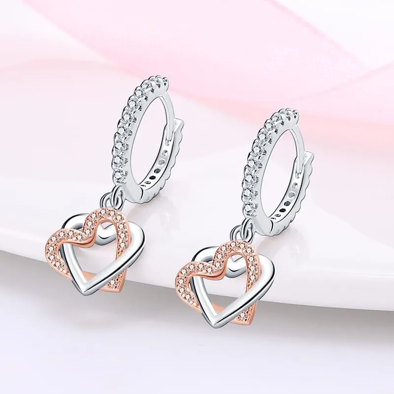 QIKAOLA S925 Orecchini in argento da donna Orecchini a cerchio ipoallergenici Orecchini Huggie con zirconia cubica - immagine 5