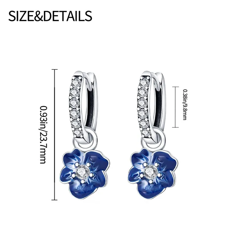 QIKAOLA S925 Orecchini in argento da donna Orecchini a cerchio ipoallergenici Orecchini Huggie con zirconia cubica - immagine 4