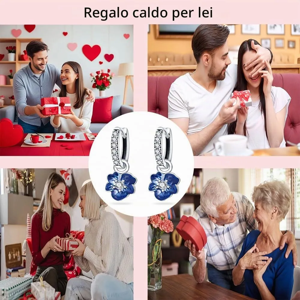 QIKAOLA S925 Orecchini in argento da donna Orecchini a cerchio ipoallergenici Orecchini Huggie con zirconia cubica - immagine 7