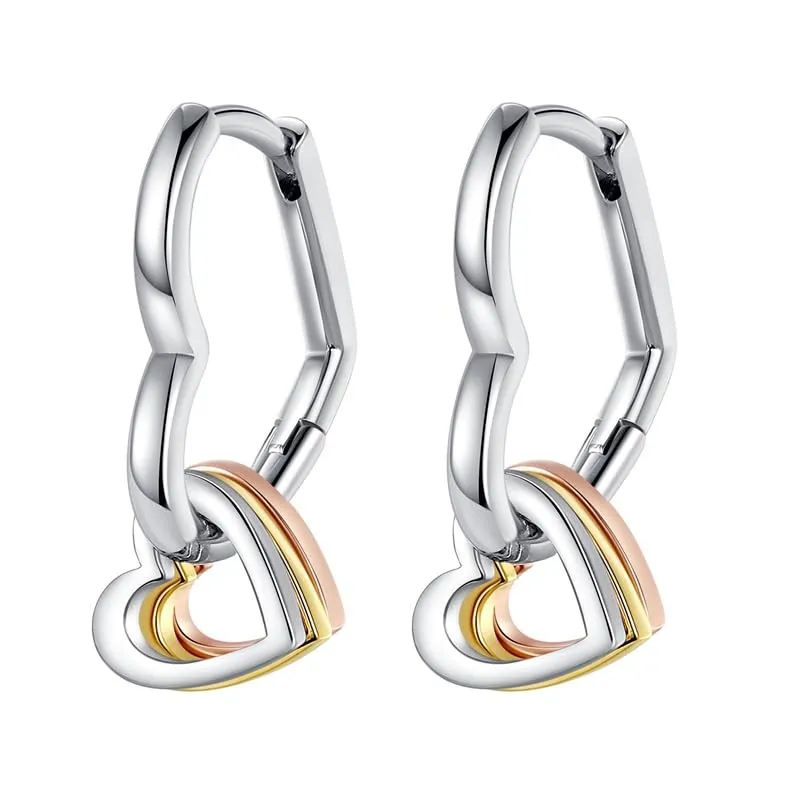 QIKAOLA S925 Orecchini in argento da donna Orecchini a cerchio ipoallergenici Orecchini Huggie con zirconia cubica - immagine 1