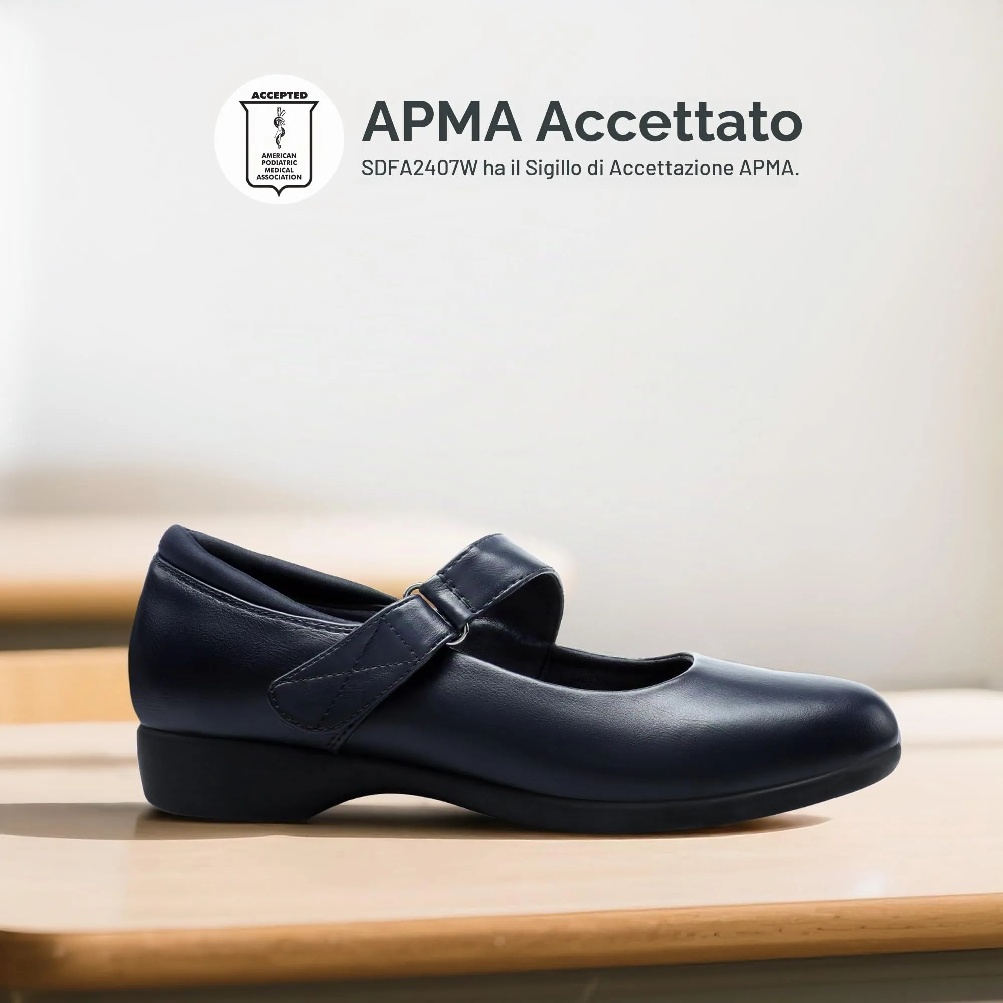 DREAM PAIRS Ballerine Donna Mary Jane,Marina Militare,40.5 - immagine 2