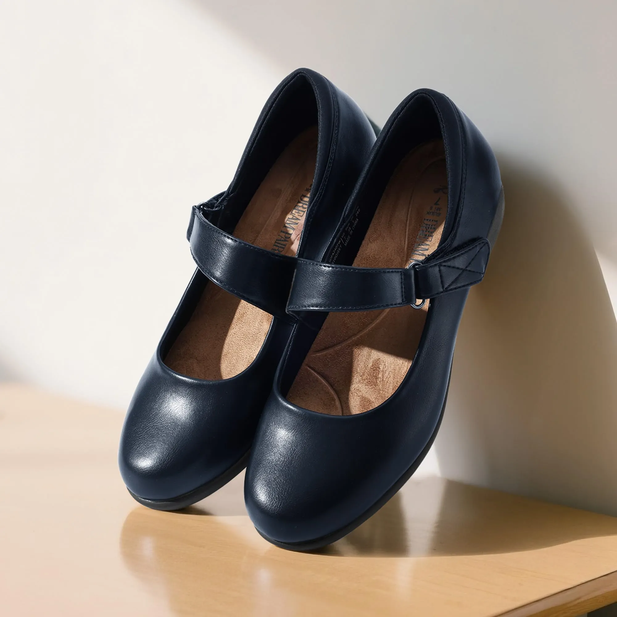 DREAM PAIRS Ballerine Donna Mary Jane,Marina Militare,40.5 - immagine 3