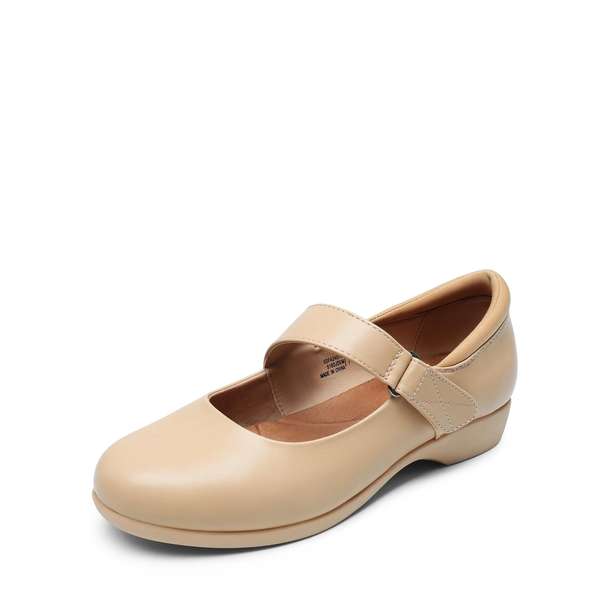 DREAM PAIRS Ballerine Donna Mary Jane,Nudo,37 - immagine 1