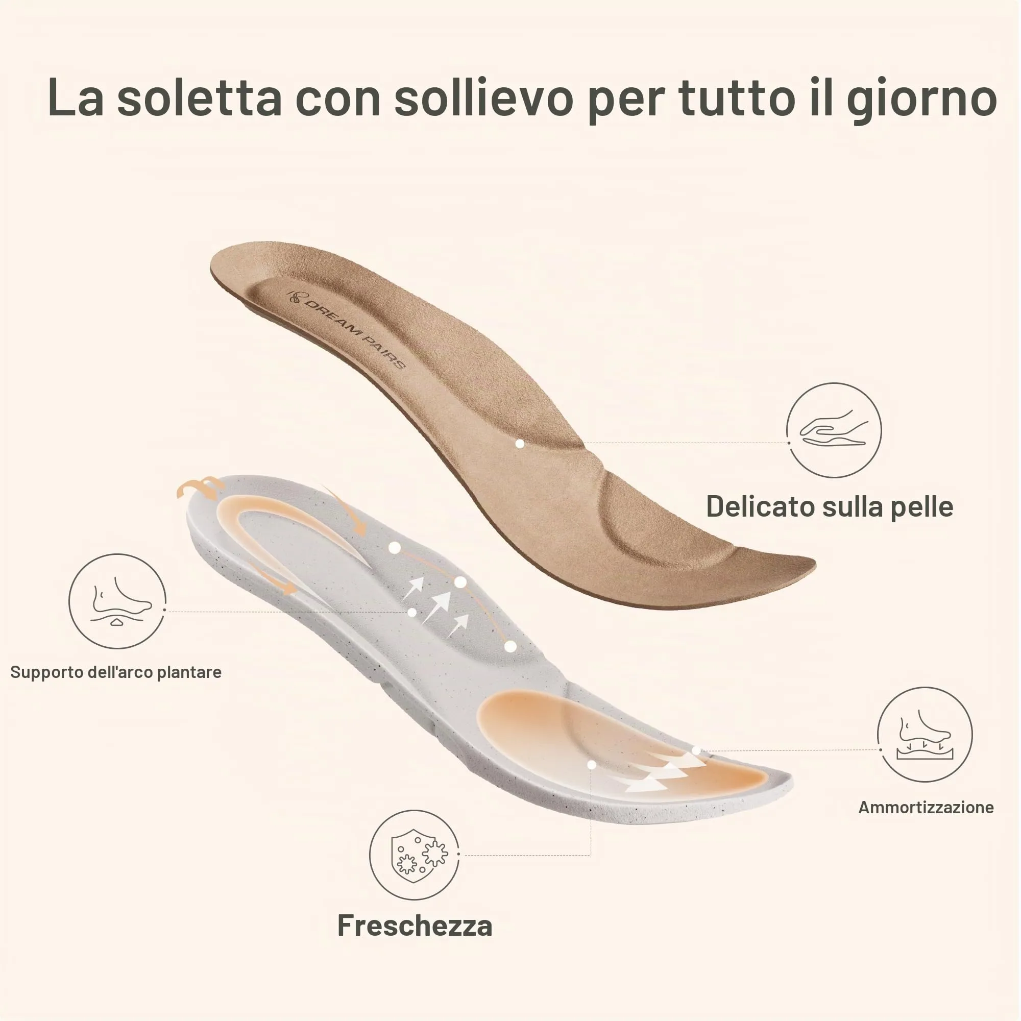 DREAM PAIRS Ballerine Donna Mary Jane,Nudo,36.5 - immagine 5