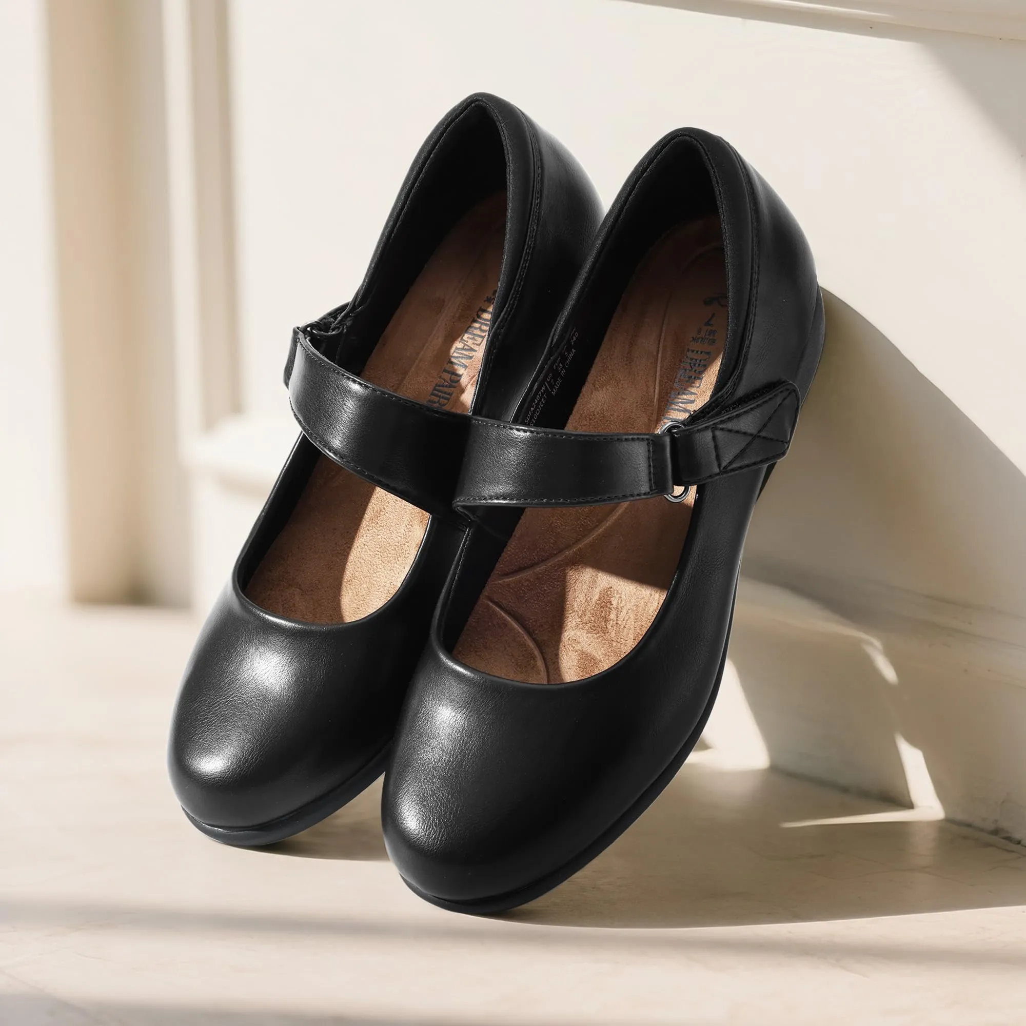 DREAM PAIRS Ballerine Donna Mary Jane,Nero,37 - immagine 6