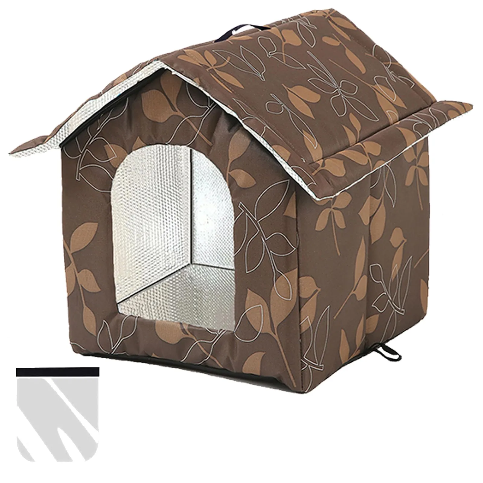 Casetta per Gatti per Esterni, Casetta per Gatti, Impermeabile, Cuccia Gatto Esterno Inverno con Tenda Timovibile - immagine 1