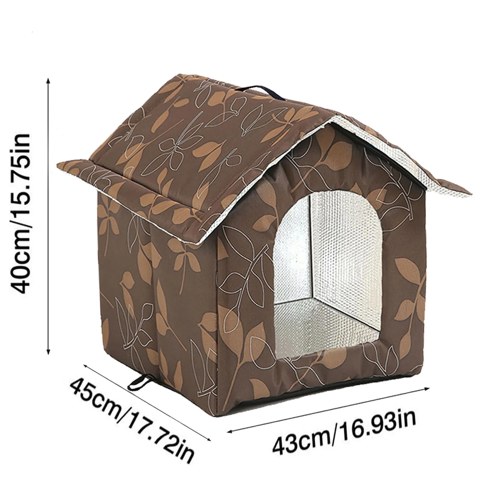 Casetta per Gatti per Esterni, Casetta per Gatti, Impermeabile, Cuccia Gatto Esterno Inverno con Tenda Timovibile - immagine 5