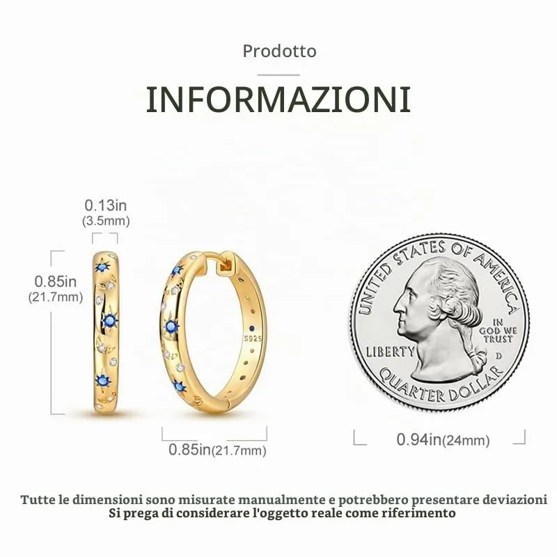 QIKAOLA S925 Orecchini in argento da donna Orecchini a cerchio ipoallergenici Orecchini Huggie con zirconia cubica - immagine 4