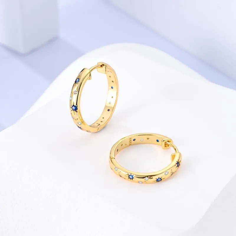 QIKAOLA S925 Orecchini in argento da donna Orecchini a cerchio ipoallergenici Orecchini Huggie con zirconia cubica - immagine 5