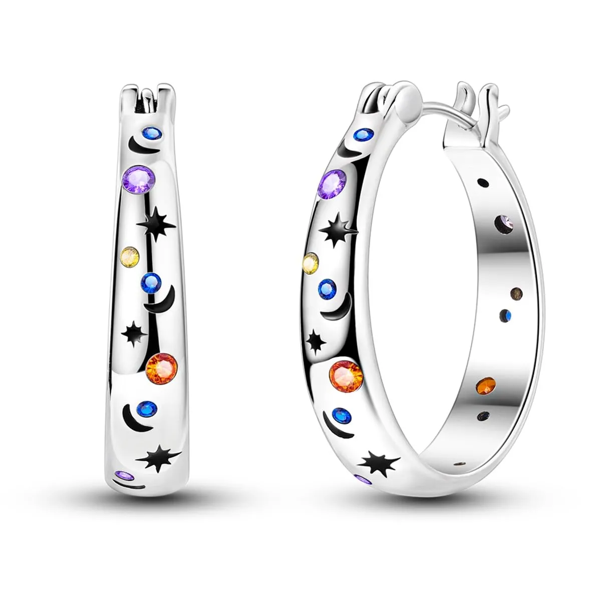QIKAOLA S925 Orecchini in argento da donna ipoallergenici Huggie Orecchini - immagine 1