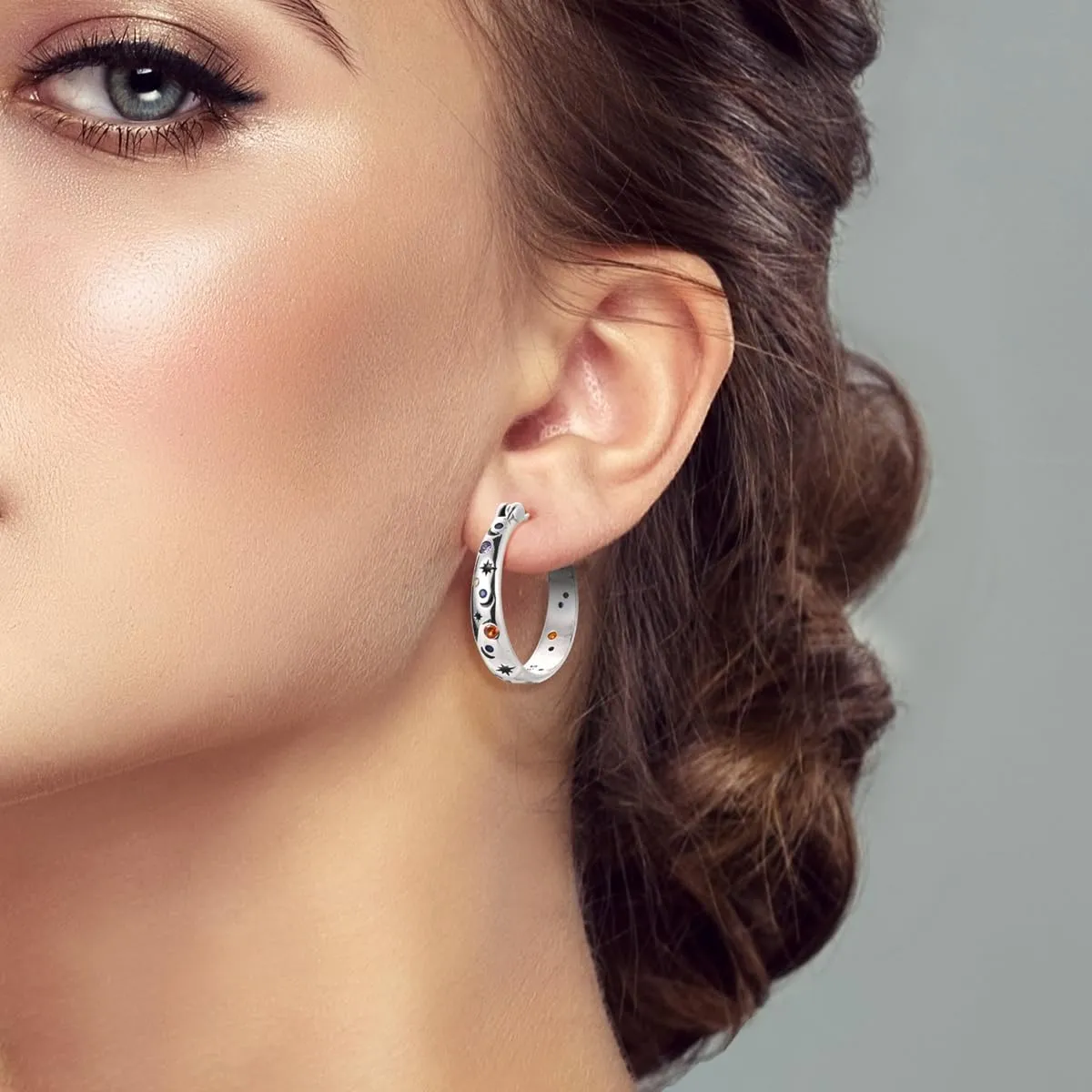 QIKAOLA S925 Orecchini in argento da donna ipoallergenici Huggie Orecchini - immagine 2