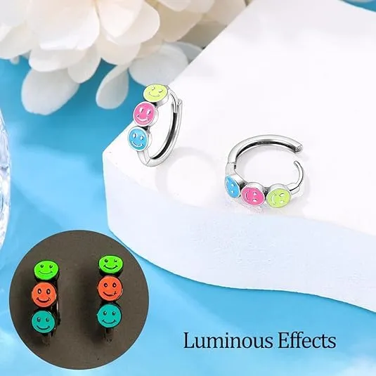 QIKAOLA S925 Orecchini in argento da donna Orecchini a cerchio ipoallergenici Orecchini Huggie con zirconia cubica - immagine 4