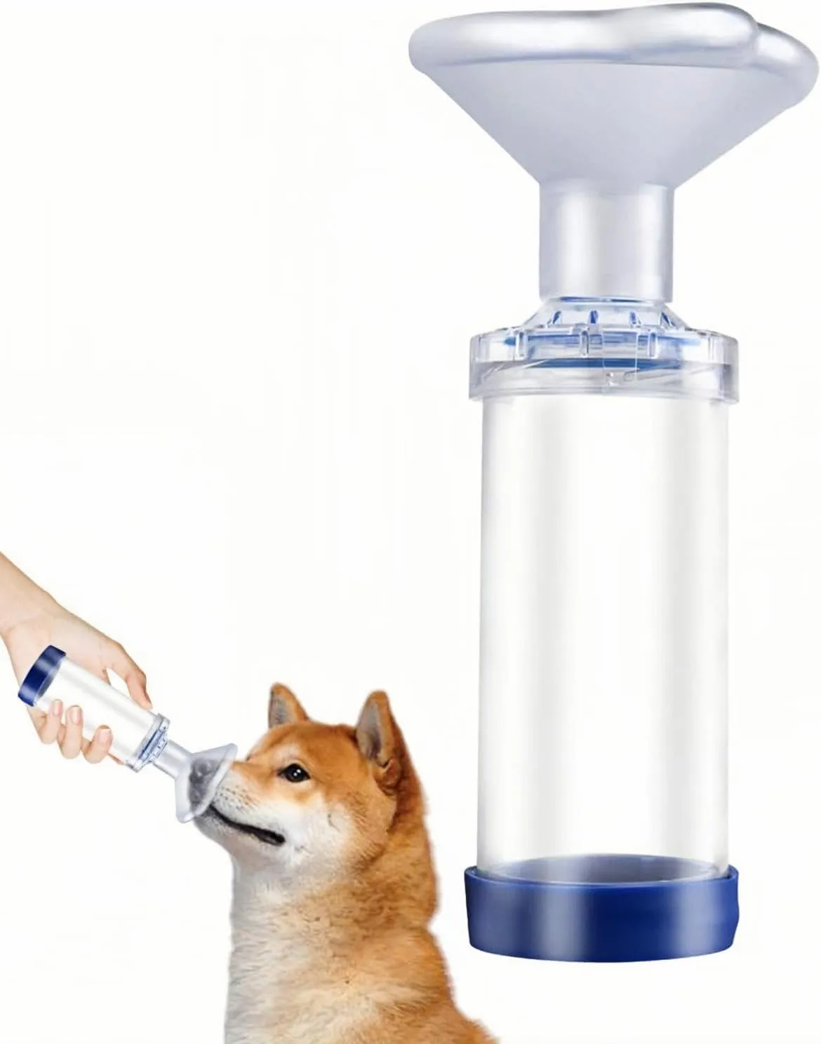 GOVNPJ Camera aerosol, distanziatore inalatore per Gatti o Cani per Animali Domestici, con Maschera, Aiuta Gli Animali Domestici a Respirare e dispensare farmaci - immagine 9