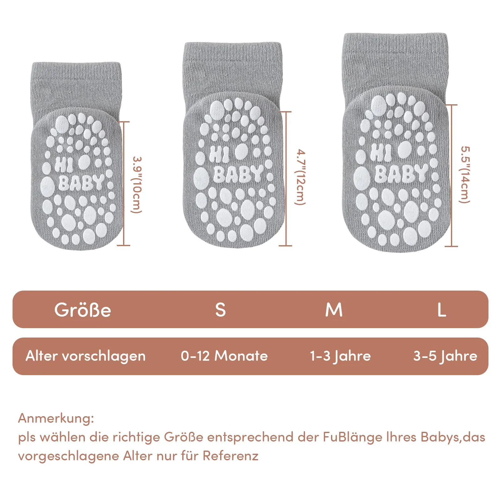 SockWaddles calzini antiscivolo bambino, 5 paia di calzini neonato in cotone traspirante con suola ABS, calze gattonanti per bambini e bambine con animali, 1-3 anni - immagine 6