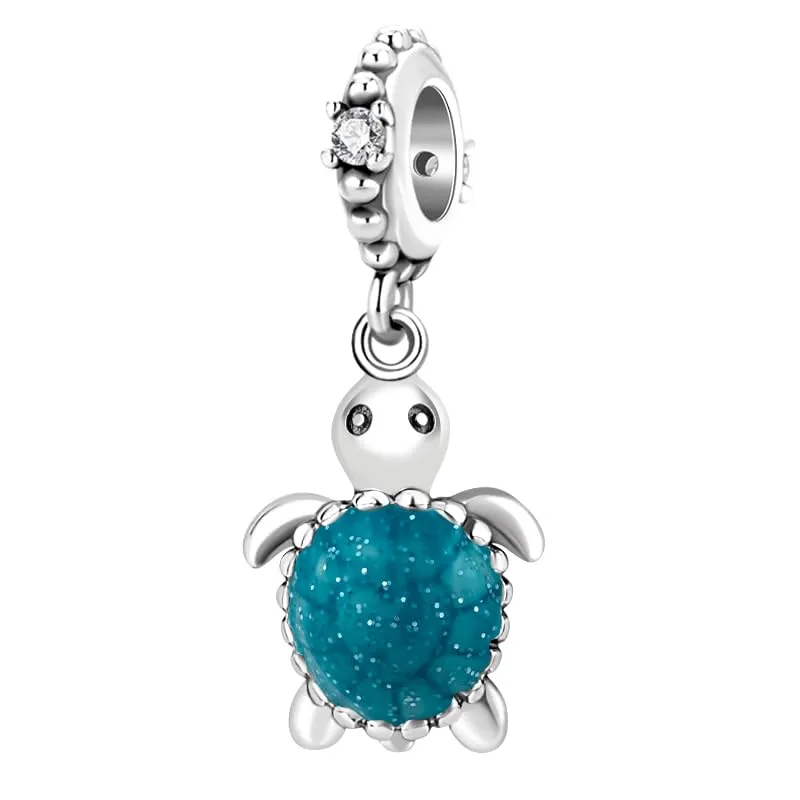 LNQOBU Ciondolo Lucciola Scintillante Glow in the Dark Camaleonte Charm Argento Sterling 925 Per Bracciali e Collane - immagine 1