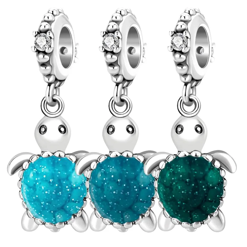 LNQOBU Ciondolo Lucciola Scintillante Glow in the Dark Camaleonte Charm Argento Sterling 925 Per Bracciali e Collane - immagine 3