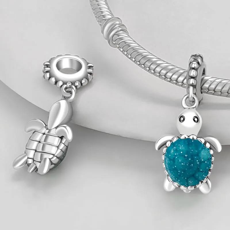 LNQOBU Ciondolo Lucciola Scintillante Glow in the Dark Camaleonte Charm Argento Sterling 925 Per Bracciali e Collane - immagine 5
