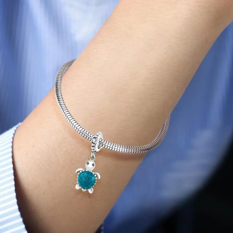 LNQOBU Ciondolo Lucciola Scintillante Glow in the Dark Camaleonte Charm Argento Sterling 925 Per Bracciali e Collane - immagine 7