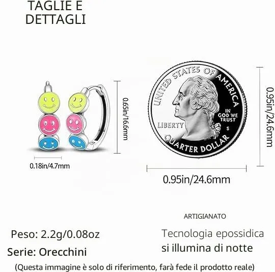 QIKAOLA S925 Orecchini in argento da donna Orecchini a cerchio ipoallergenici Orecchini Huggie con zirconia cubica - immagine 3