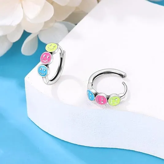 QIKAOLA S925 Orecchini in argento da donna Orecchini a cerchio ipoallergenici Orecchini Huggie con zirconia cubica - immagine 4