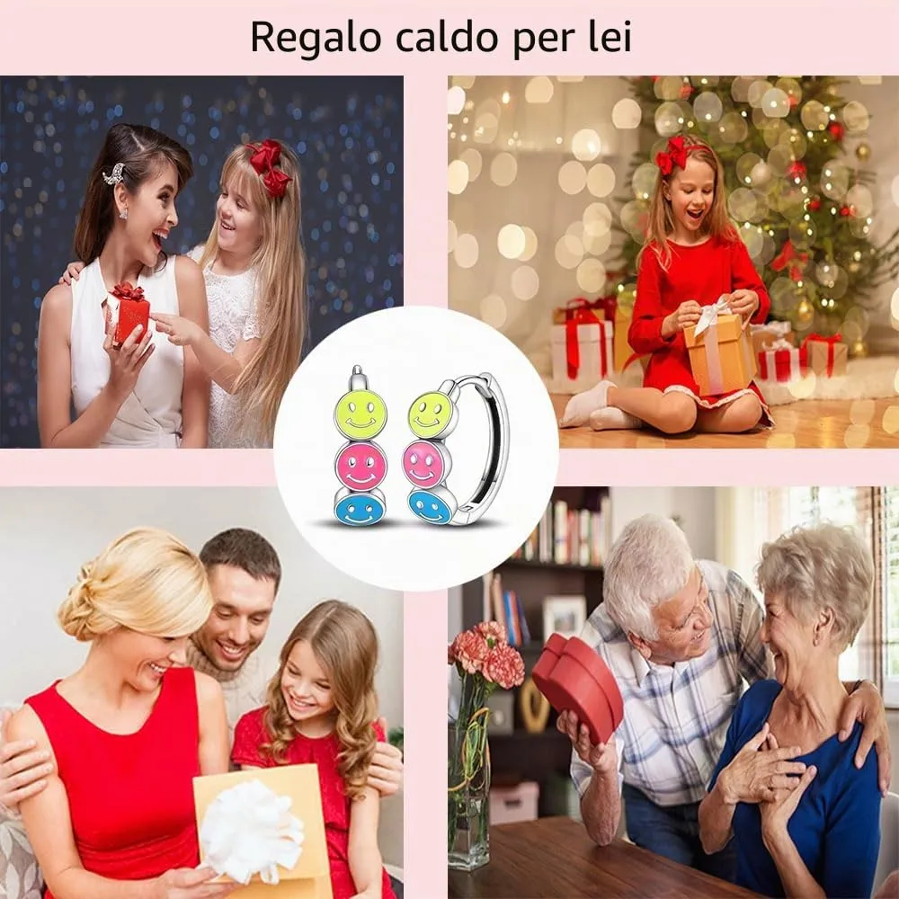 QIKAOLA S925 Orecchini in argento da donna Orecchini a cerchio ipoallergenici Orecchini Huggie con zirconia cubica - immagine 6