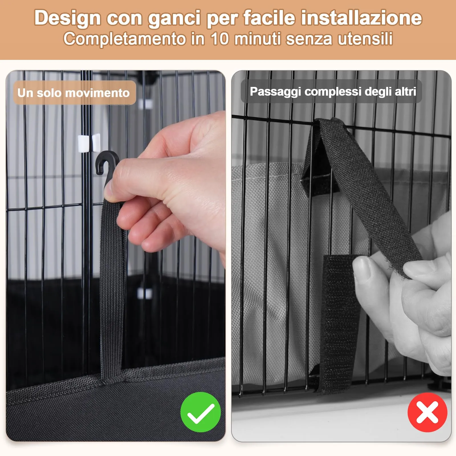 Aystkniet Gabbia Coniglio Nano da Interno con Rivestimento Impermeabile sul Fondo, Gabbia per Porcellini Findia 122 cm x 60 cm x 40 cm, Recinto per Piccoli Animali come Tartarughe, Gattini - immagine 5
