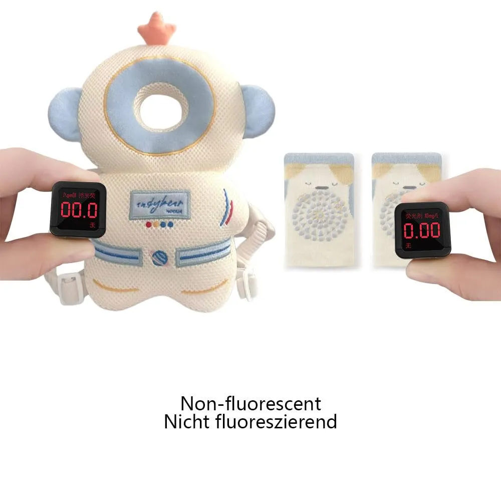 Furforstk protezione testa bambino con ginocchiere caschetto primi passi Traspirante casco neonato primi passi per gattonare e camminare, Regolabile (Astronauta) - immagine 7