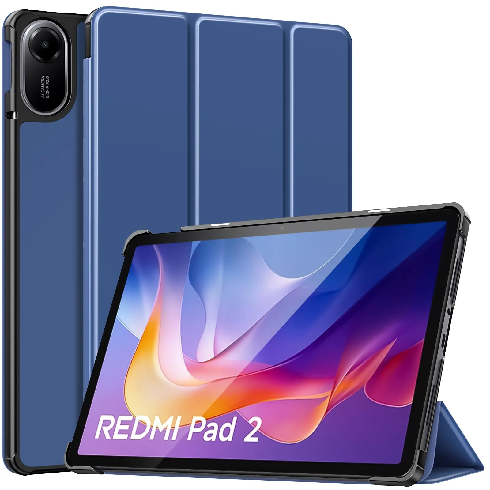 TiMOVO Cover per Xiaomi Redmi Pad 2 11 Pollici 2025, Blu Marino - immagine 1