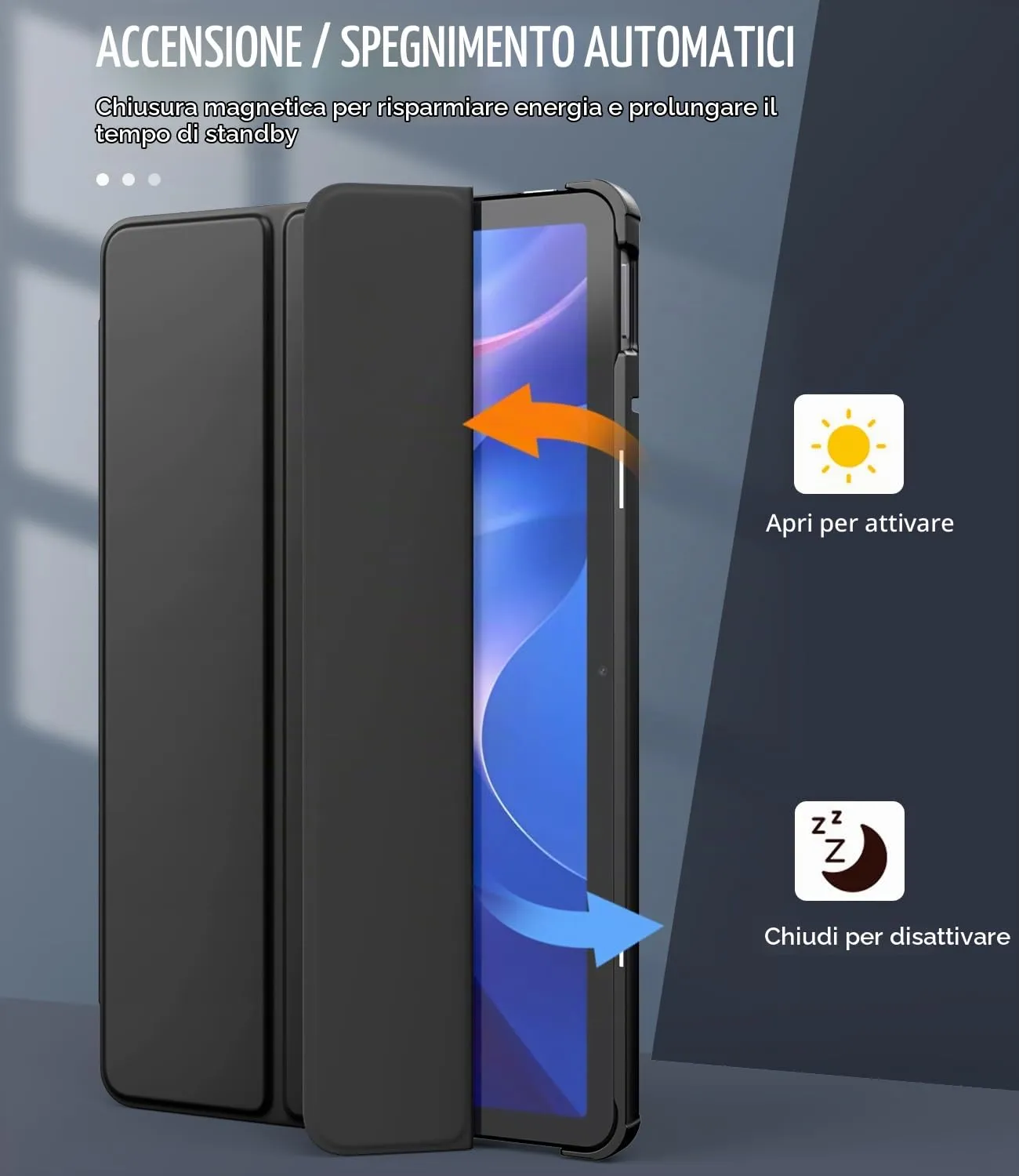 TiMOVO Cover per Xiaomi Redmi Pad 2 11 Pollici 2025, Nero - immagine 4