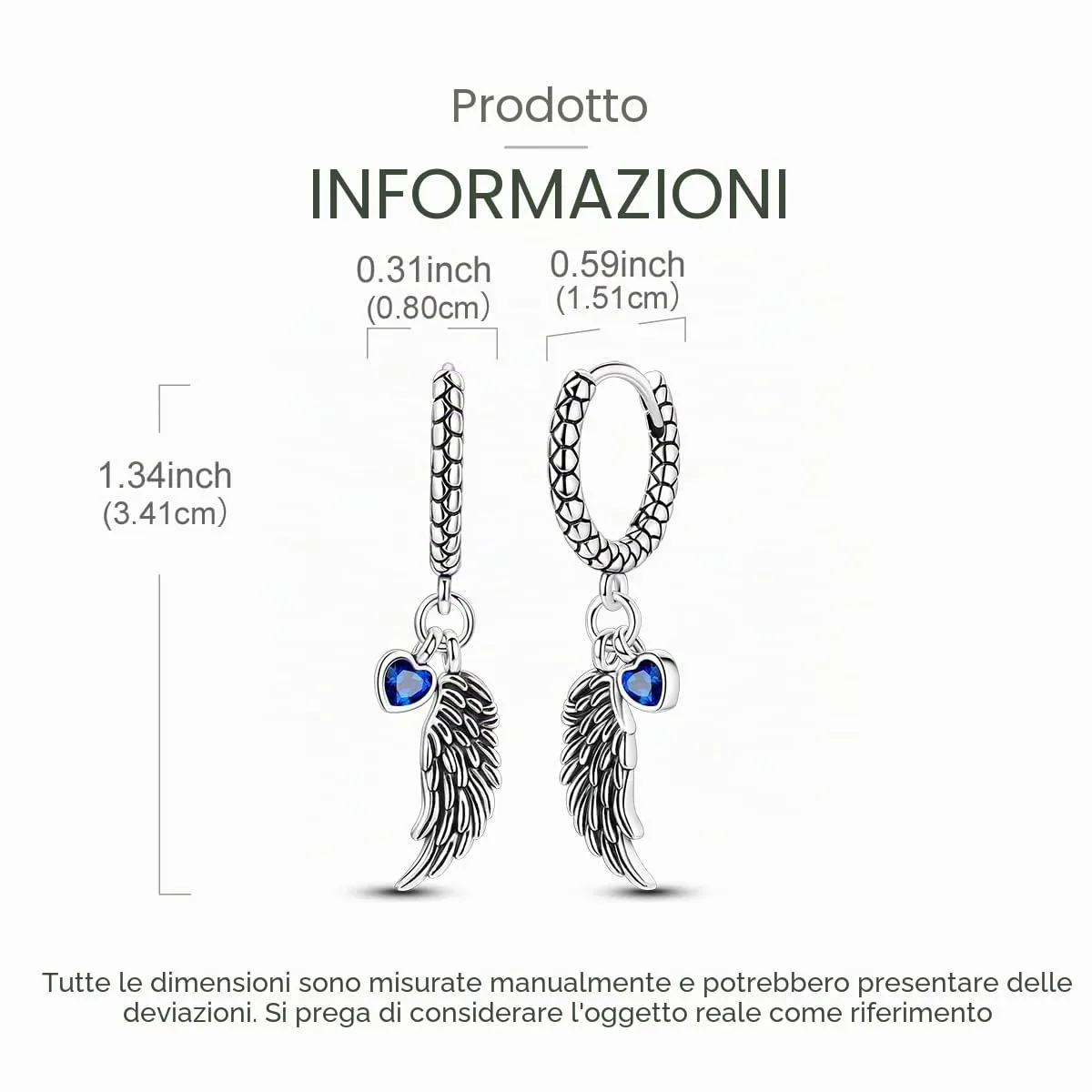 QIKAOLA S925 Orecchini in argento da donna Orecchini a cerchio ipoallergenici Orecchini Huggie con zirconia cubica - immagine 4