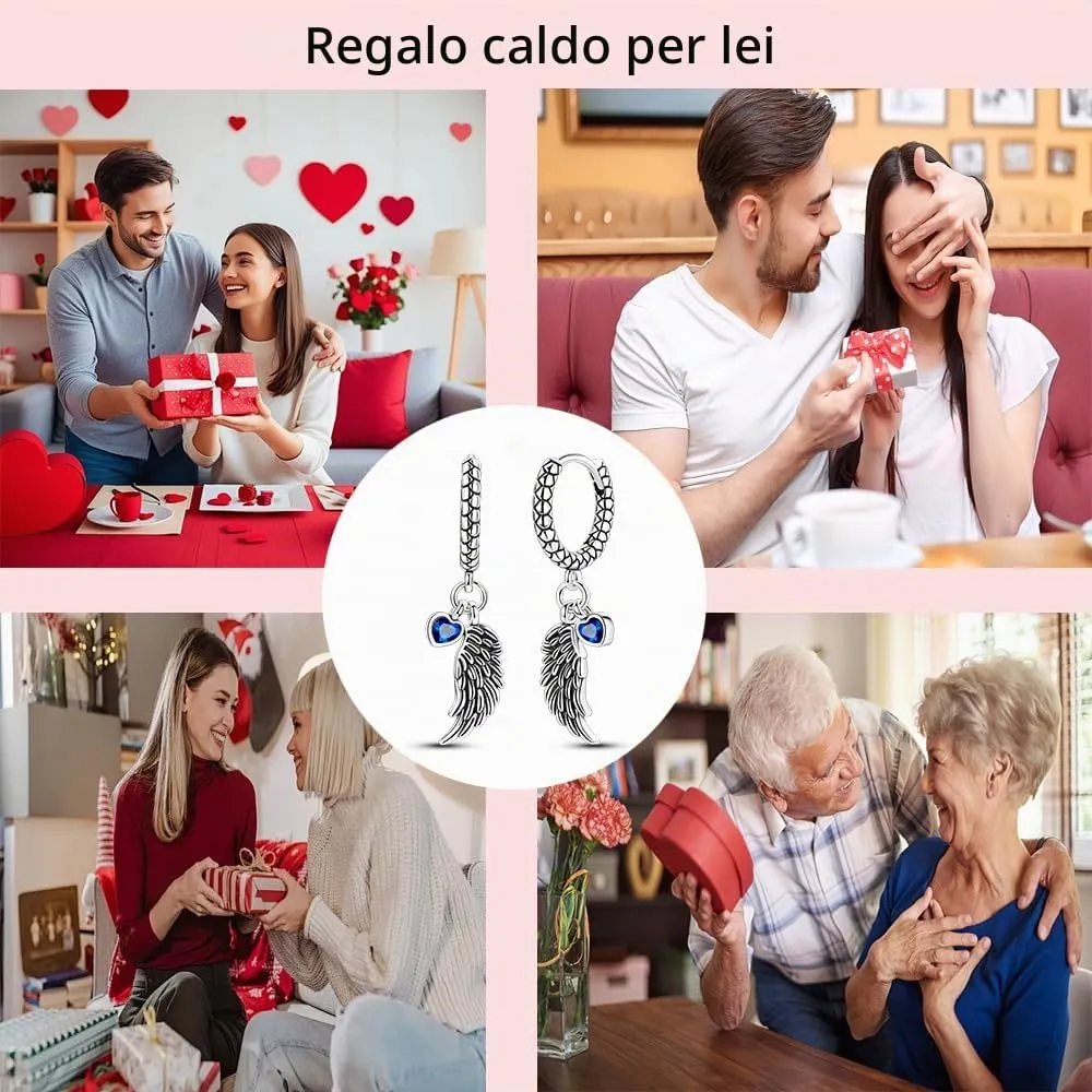 QIKAOLA S925 Orecchini in argento da donna Orecchini a cerchio ipoallergenici Orecchini Huggie con zirconia cubica - immagine 5