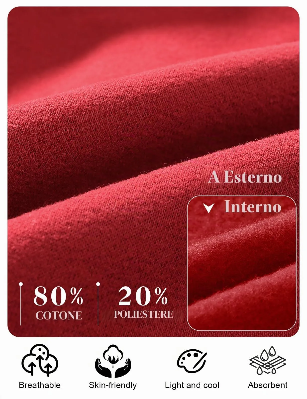 CMTOP Felpa Donna con Zip Lunga in Pile Casual Cotone Felpa con Cappuccio a Manica Lunga, Tinta Unita Classica Basic Felpe, Autunno Primavera Hoodie Sweatshirt con Tasche(Borgogna,L) - immagine 5