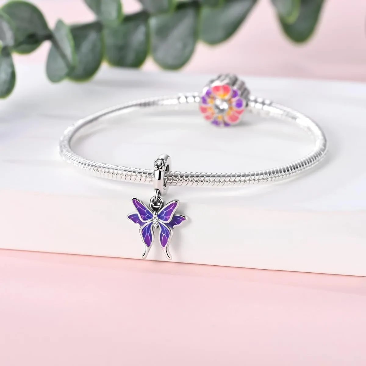 LNQOBU Charms Colgante Camaleón Charm Donna Argento Sterling 925Bead Charme da Donna per Bracciali e Collane - immagine 4