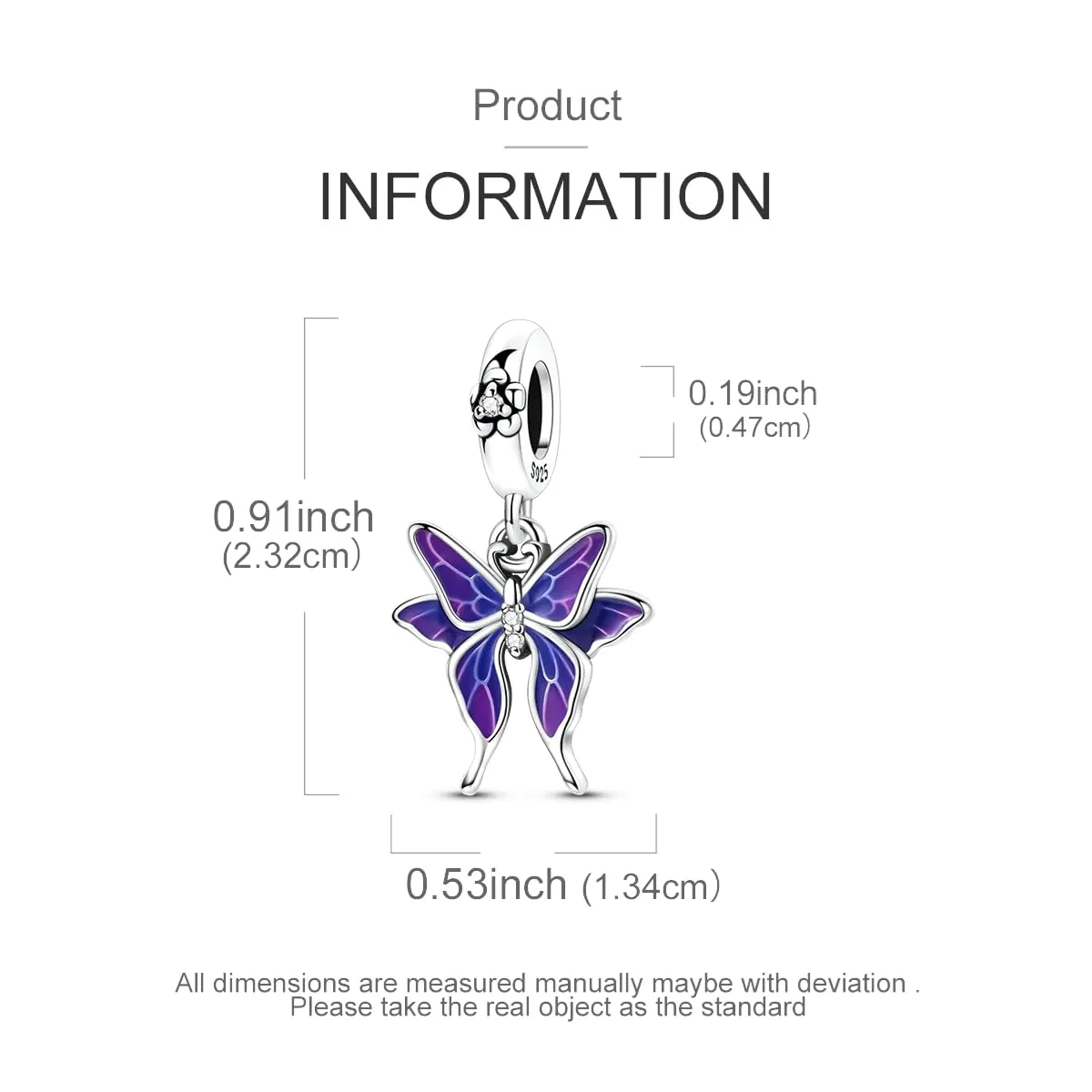 LNQOBU Charms Colgante Camaleón Charm Donna Argento Sterling 925Bead Charme da Donna per Bracciali e Collane - immagine 5