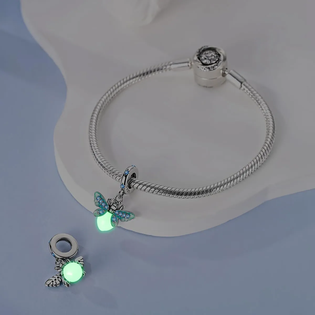 LNQOBU Charms Colgante Camaleón Charm Donna Argento Sterling 925Bead Charme da Donna per Bracciali e Collane - immagine 3
