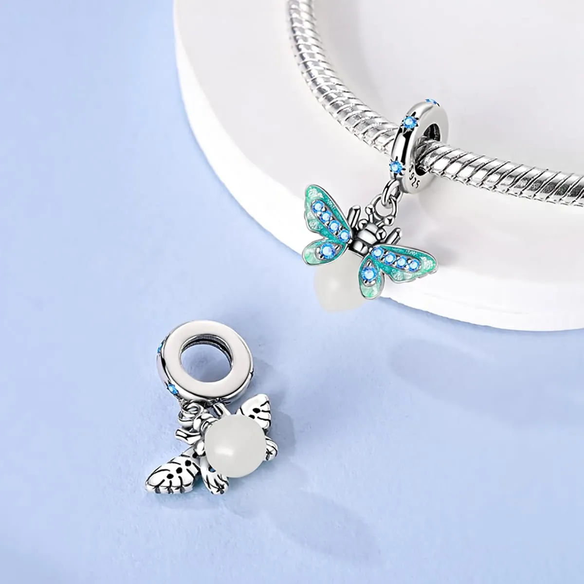 LNQOBU Charms Colgante Camaleón Charm Donna Argento Sterling 925Bead Charme da Donna per Bracciali e Collane - immagine 5