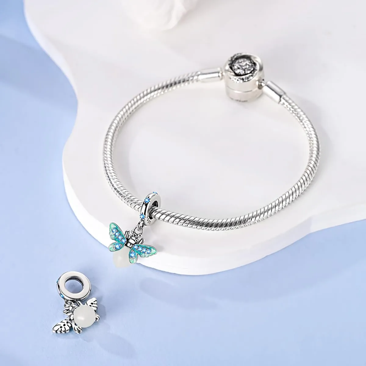 LNQOBU Charms Colgante Camaleón Charm Donna Argento Sterling 925Bead Charme da Donna per Bracciali e Collane - immagine 6