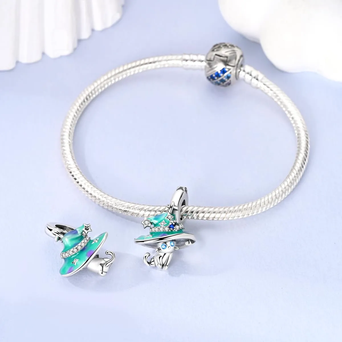 LNQOBU Charms Colgante Camaleón Charm Donna Argento Sterling 925Bead Charme da Donna per Bracciali e Collane - immagine 4