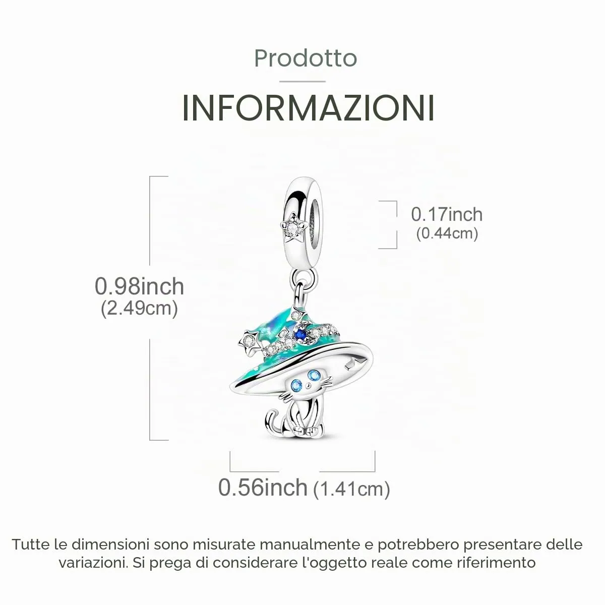 LNQOBU Charms Colgante Camaleón Charm Donna Argento Sterling 925Bead Charme da Donna per Bracciali e Collane - immagine 5