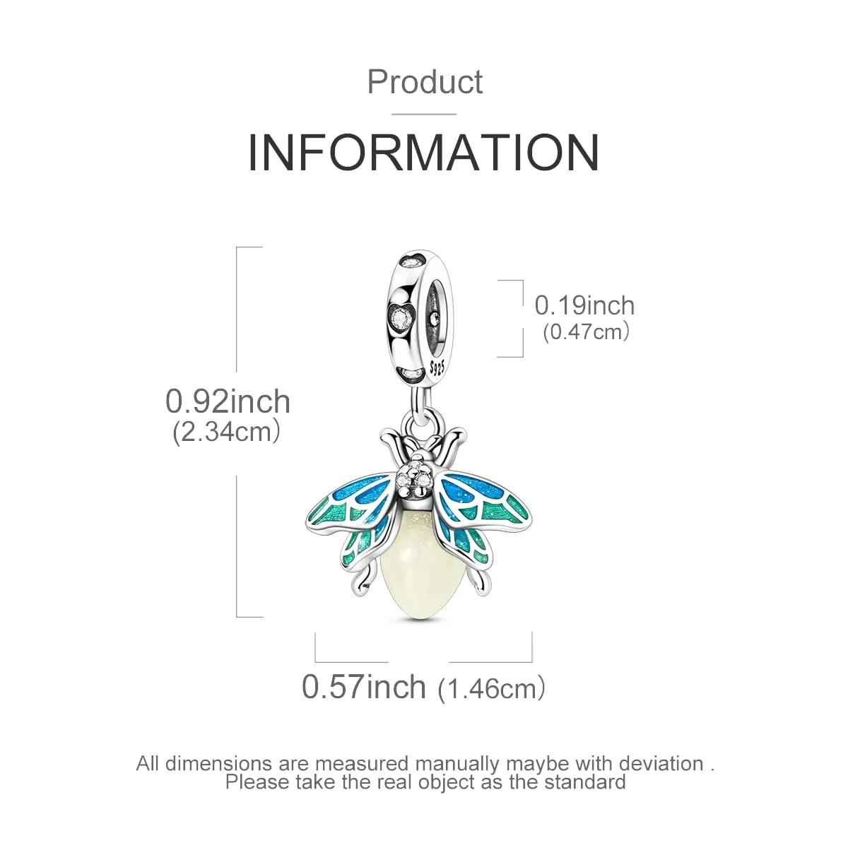 LNQOBU Charms Colgante Camaleón Charm Donna Argento Sterling 925Bead Charme da Donna per Bracciali e Collane - immagine 5