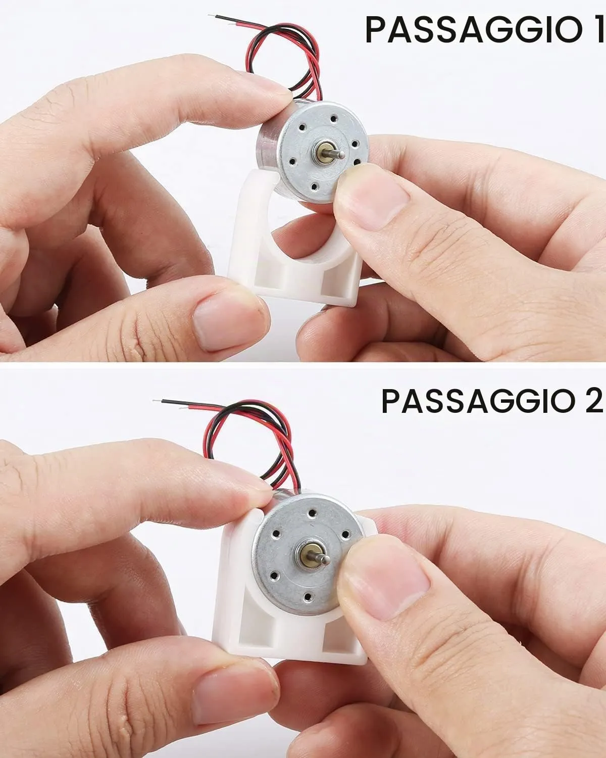 RUNCCI-YUN 6 Set kit motori dc Mini,1.5V-3V-4.5V-6V-9V con Mini Ventilatore Foglia e Supporto Motore in plastica 6500 RPM Per Esperimento DIY Fisica Educativa Fai Da Te - immagine 4