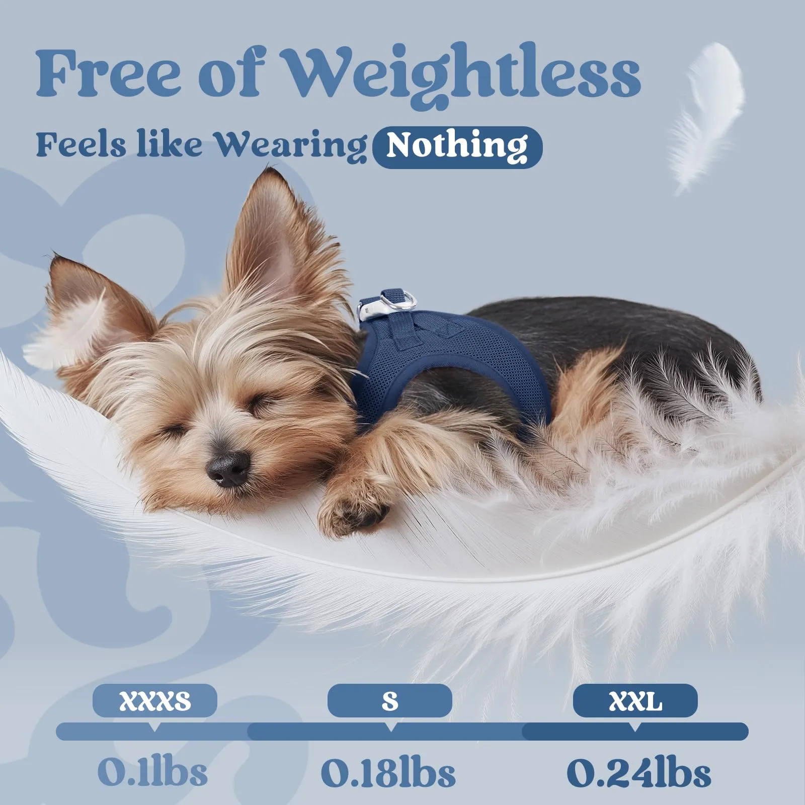 rabbitgoo Pettorina Cane Taglia Piccola, Leggero e Morbido, Blu Scuro XL - immagine 4