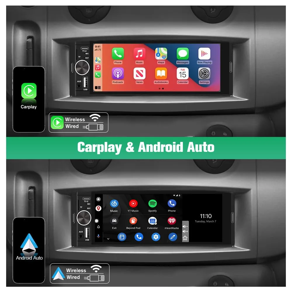 AWESAFE Autoradio 1 DIN con Schermo Inclusa la Telecamera posteriore - immagine 2