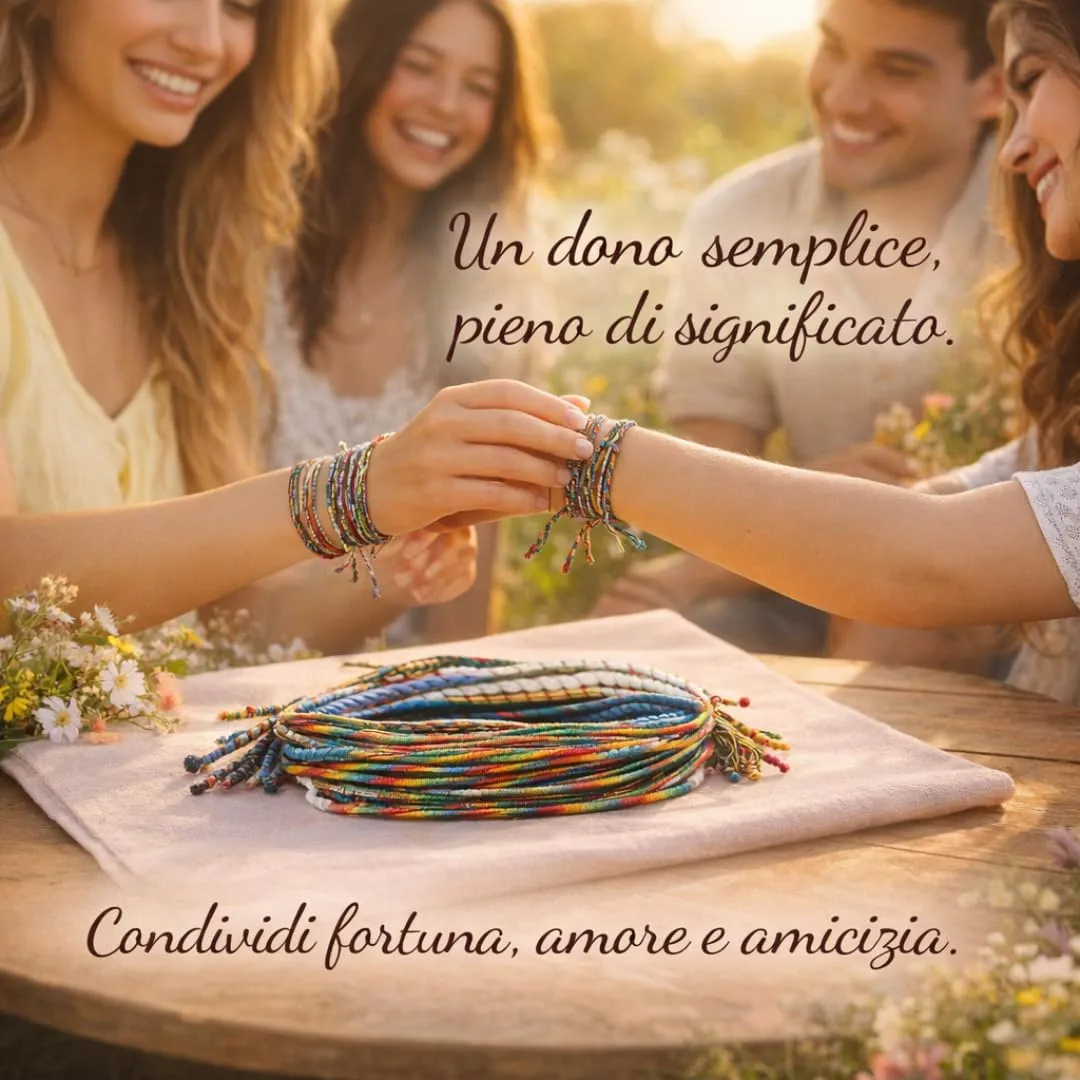 Suyamir Braccialetti Brasiliani dell’Amicizia e della Fortuna – 100 Pezzi Set Multicolore Intrecciati Portafortuna Estivi Mare Festa Regalo Unisex per Bambini e Adulti - immagine 3