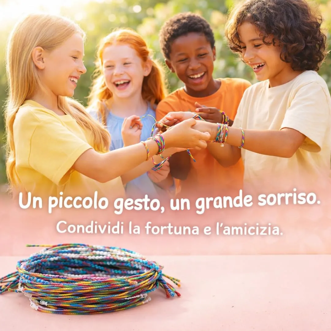 Suyamir Braccialetti Brasiliani dell’Amicizia e della Fortuna – 100 Pezzi Set Multicolore Intrecciati Portafortuna Estivi Mare Festa Regalo Unisex per Bambini e Adulti - immagine 4