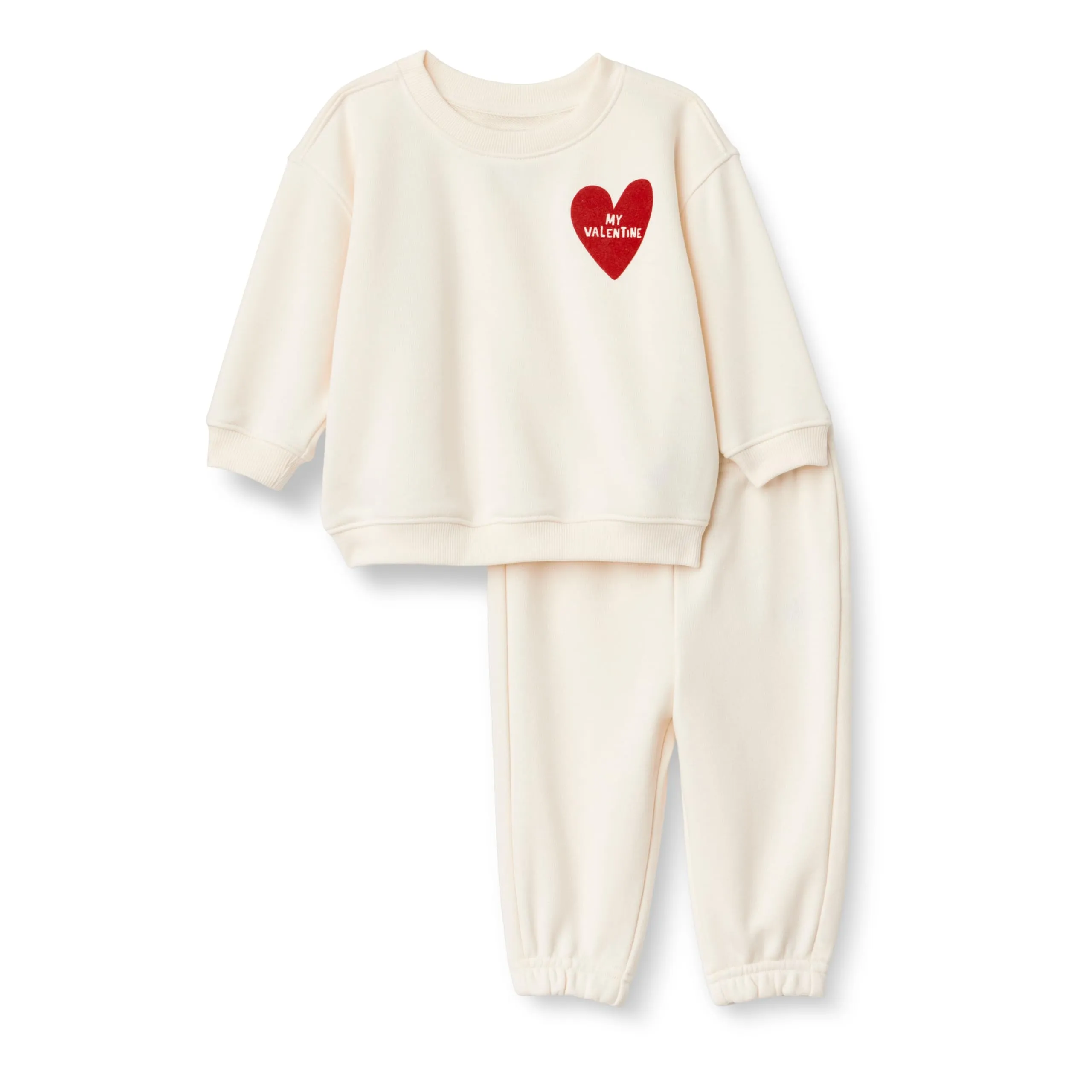 Amazon Essentials x Sofia Grainge Set Con Felpa E Pantaloni Sportivi Unisex - Bambini e ragazzi, Cuori/San Valentino, 3 anni - immagine 1