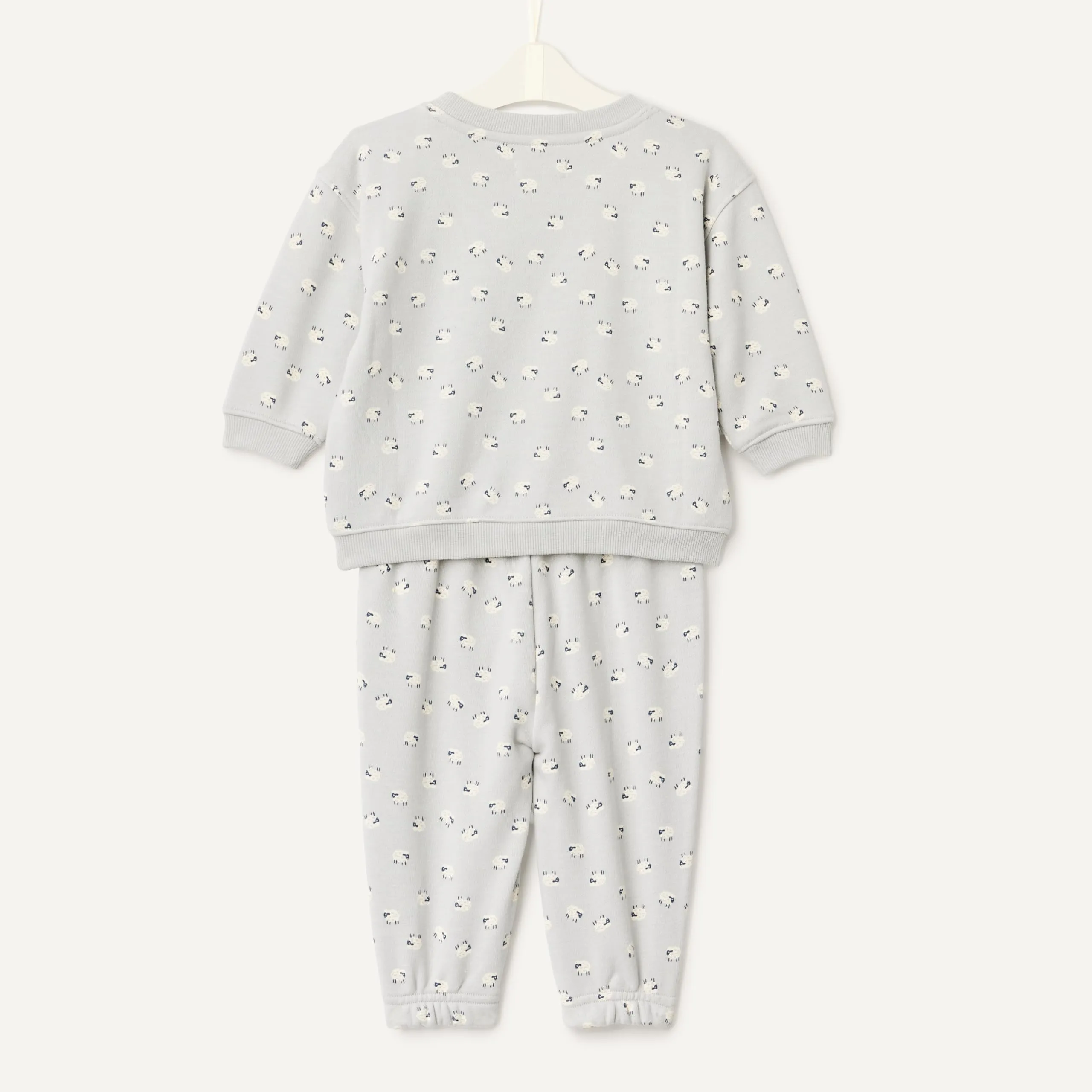 Amazon Essentials x Sofia Grainge Set Con Felpa E Pantaloni Sportivi Unisex - Bimbi 0-24, Grigio Tortora Pecore, 12 mesi - immagine 5
